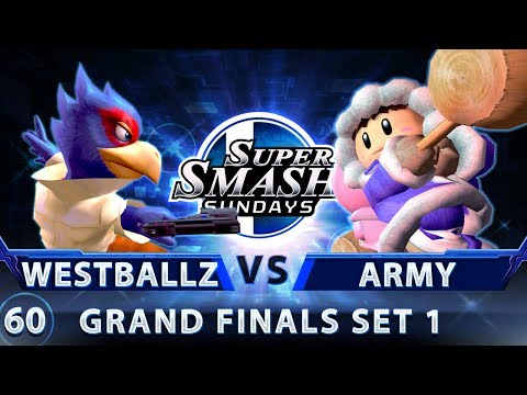 SSS 60 - Westballz (Falco) vs. ARMY (ICs) - SSBM Grand Finals Set 1 - Smash Melee