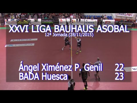 LIGA BAUHAUS ASOBAL J12 Ángel Ximénez P. Genil - Bada Huesca 22- 23