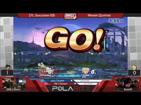 CFL Smackdown 106 WiiU - GxG Duffo (Little Mac) vs Ewok41 (Cloud) - Winners Quarters