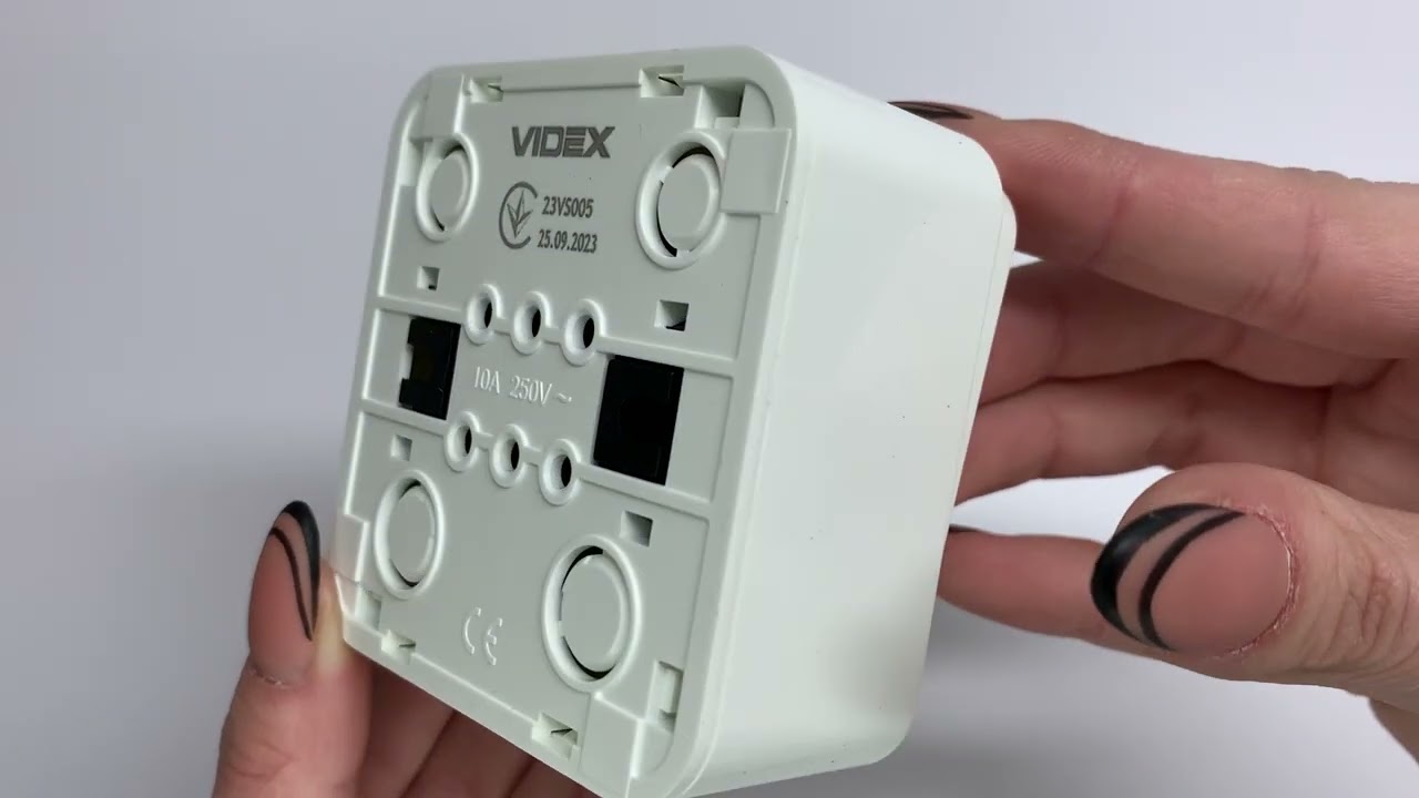 Выключатель одноклавишный накладной белый VIDEX BINERA (VF-BNS11-W)