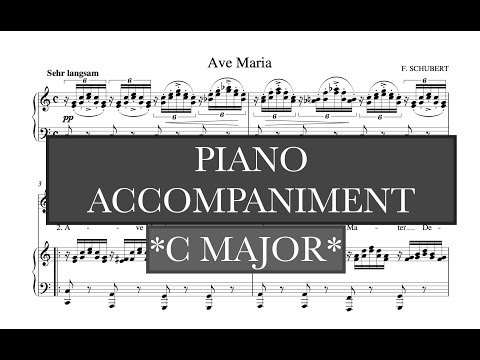 Ave Maria (Schubert) C Major Piano Accompaniment - Karaoke