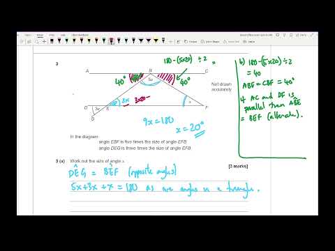 GCSE REVISION: AQA GCSE Maths Higher Topic Test - Angles