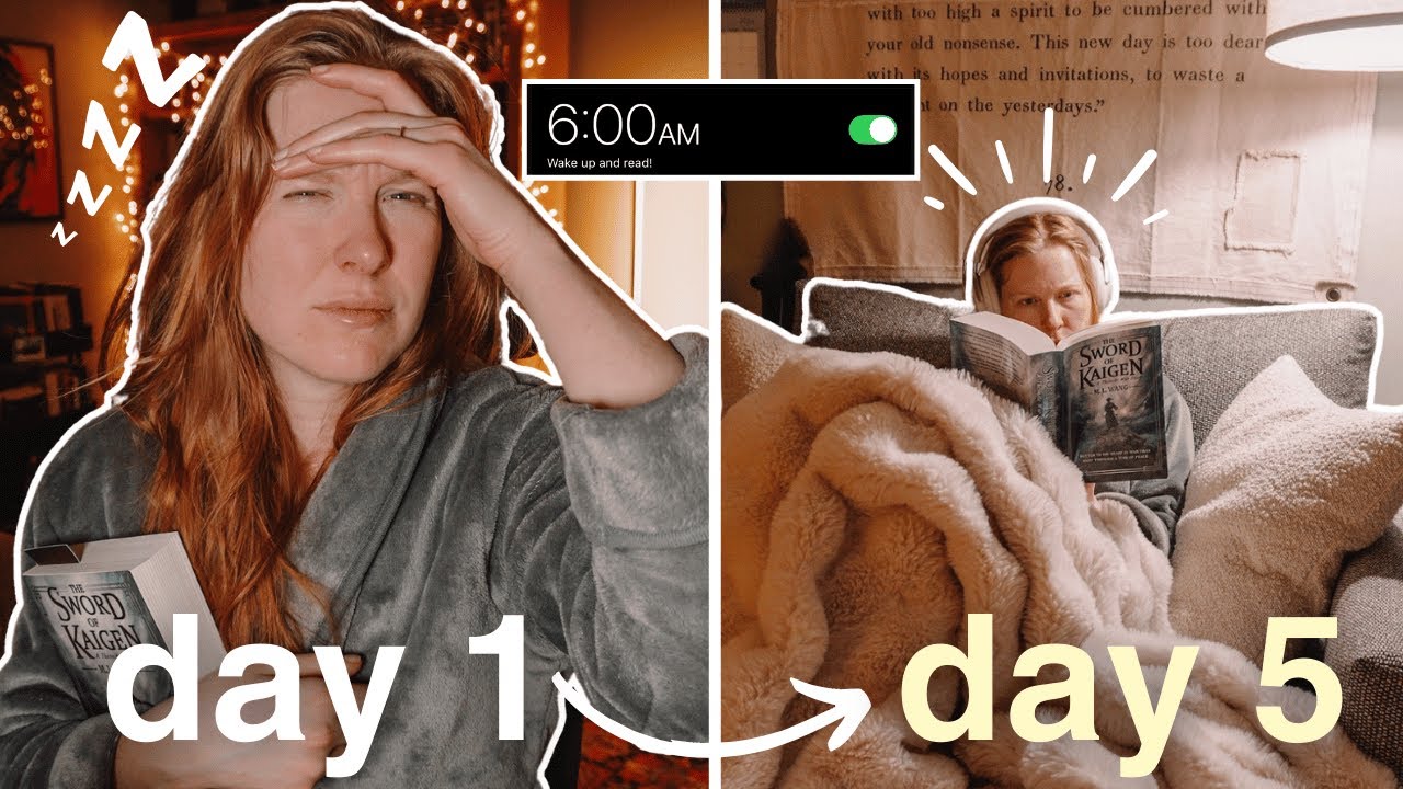 I woke up at 6am to read for a week. Here's what happened... 📖⏰😴 the 6am reading challenge
