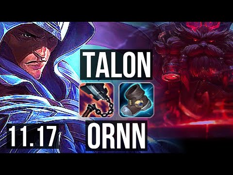 TALON vs ORNN (TOP) | 4/0/4, 2.4M mastery, 500+ games | BR Grandmaster | v11.17