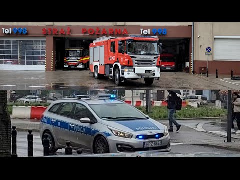 Przeparkowanie 303[W]25 i 303[W]22 + przejazd alarmowy radiowozu OPI Z045 KIA. Jrg 3 Warszawa.