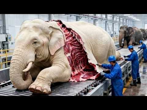 The Albino-Elephant Leather Factory: How Ultra-Rare White Hide Becomes Luxury Material(Full Process)