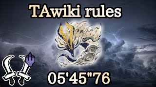【MHR:S/NS】烈禍襲来：奏でるは破滅の調べ アマツマガツチ TA wiki 05'45''76/Hazard: Melody of Mayhem Amatsu Dual Blades Solo