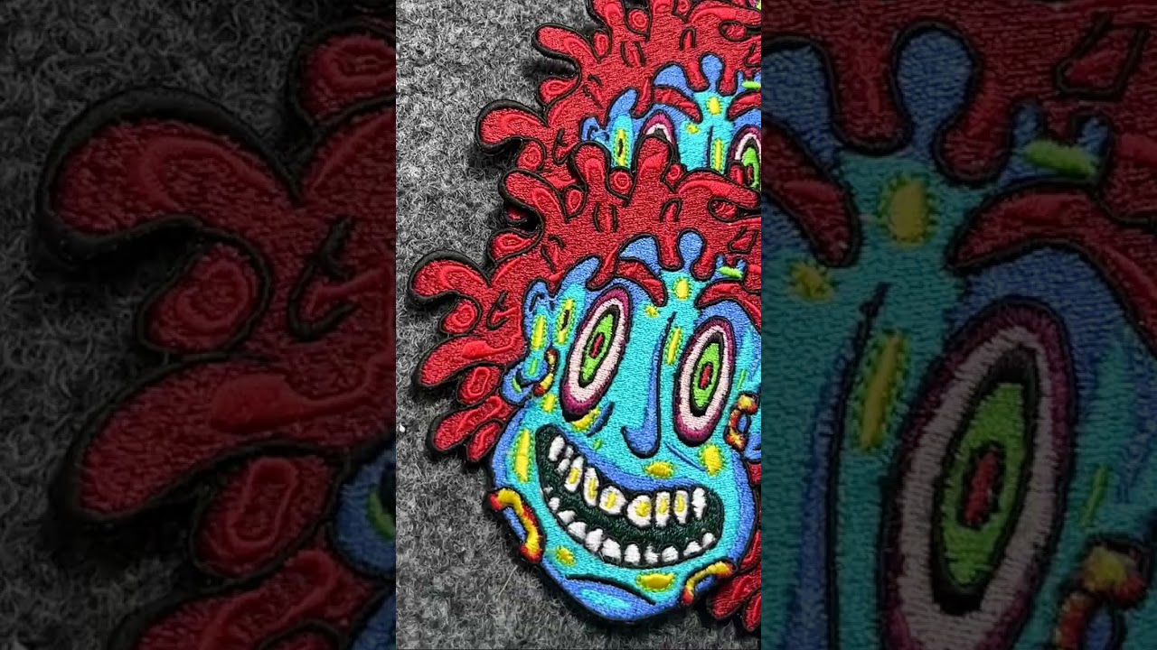 Multiple patches, how embroidered patches, chenille patches, 3D puff patches, applique patches look