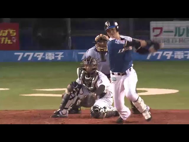 4回表 ファイターズ石川慎 タイムリーヒットで1点追加!! 2014/7/5 M-F