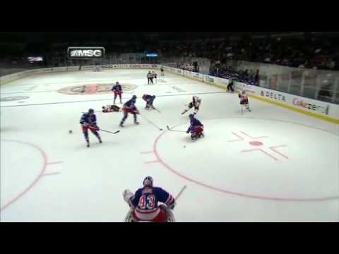 Marc Staal Nails Matt Stajan (November,22,2010)