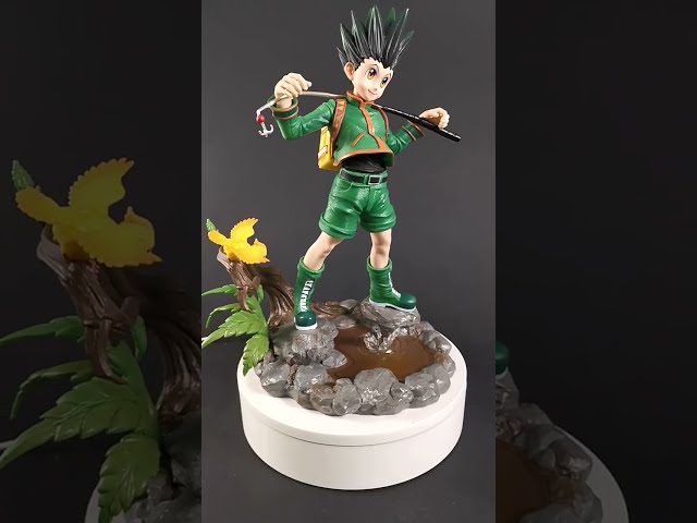 Vídeo relacionado con Killua Zoldyck GON·FREECSS Figura de acción de anime de 18 cm, modelo de dibujos animados, escena de batalla, estatua de decoración de fiesta, adorno de escritorio, edición de regalos