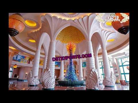 Exclusive wedding palm tree pillar decoration frp pillars de...