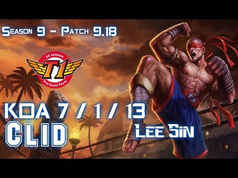 SKT T1 Clid LEE SIN vs EKKO Jungle - Patch 9.18 KR Ranked