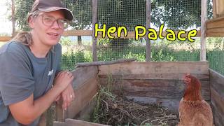 We built a massive 'Palace' for our chickens in Portugal