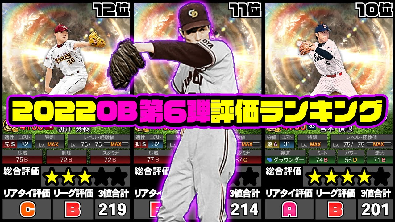 【プロスピA】OB第6弾評価ランキング!!6年ぶりの再登場に歴代最高値も登場！！
