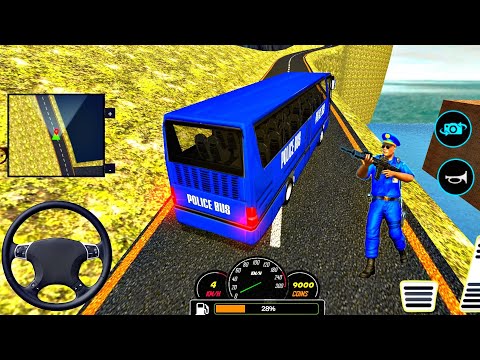 Uphill Police Transport Bus Games - Us Police Bus Mountain Driving Simulator - Android Gameplay