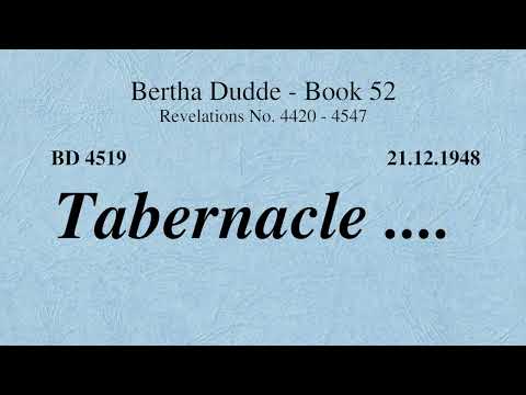 BD 4519 - TABERNACLE ....