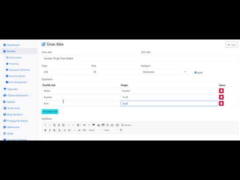 Cms Pro'da ürün nasıl eklenir?