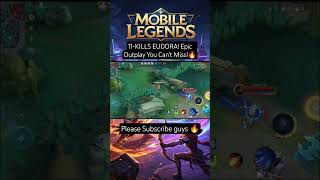 Download lagu 11-KILLS EUDORA! Epic Outplay You Can’t Miss!🔥 #mobilelegends #mlbb mp3