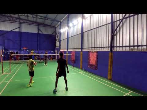 Sriram/Sandeep Vs Yashwanth/Rajeev Badminton match at Chennai, SBC (Santhoshpuram)