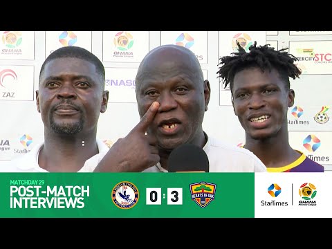 Berekum Chelsea 0 : 3 Hearts of Oak | Post-match Interviews| Ghana Premier League | MD 29