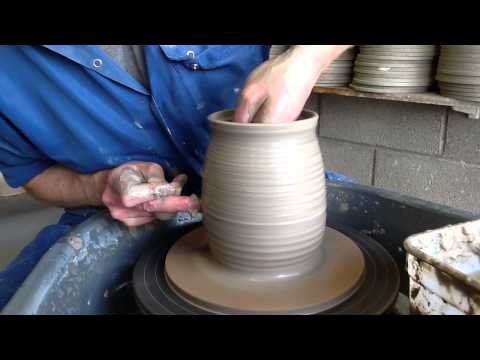How to throw pottery storage jars on a pottery wheel