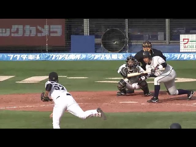 解説絶賛!! ライオンズ熊代 見事なバントを決め 2番争いにアピール!! 2014/3/9 M-L