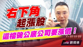 右下角起漲股，這檔碗公底公司要漲價！｜台股攻略｜劉烱德 (圖)