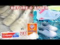The best way to clean White Shoes/ Toothpaste Vs Baking Soda& Vinegar/How to clean your white shoes