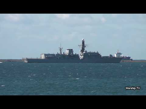 HMS KENT F78 HEADS OUT TO SEA IN PLYMOUTH SOUND - 14th May 2020