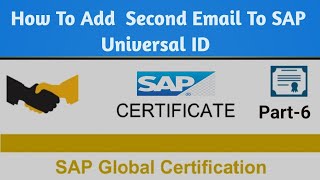 Your SAP Universal ID is Missing a Second Email Link | How To add Second email to Universal ID