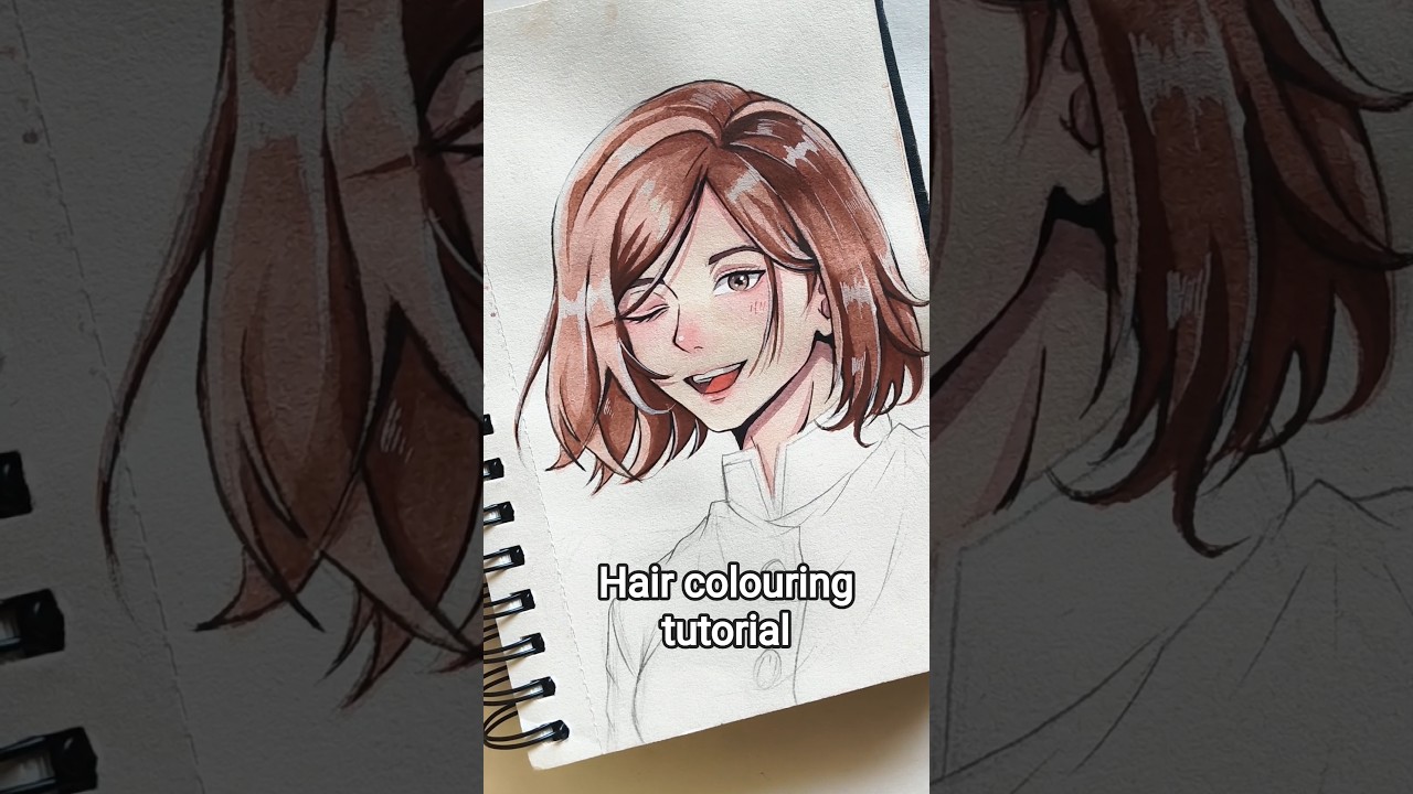 hair colouring tutorial 😆#anime #animeeart #jjk #nobara