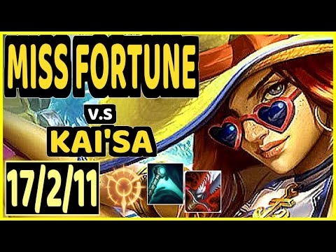 AFM (MISS FORTUNE) vs KAI'SA - QUADRAKILL 17/2/11 KDA BOTTOM ADC GAMEPLAY - EUW Ranked DIAMOND