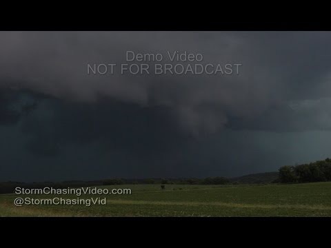 Barron County, WI Shelf Cloud and Lightning - 6/26/2016