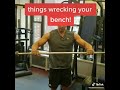 3 Things Wrecking your Bench! #benchpress #chest #shorts