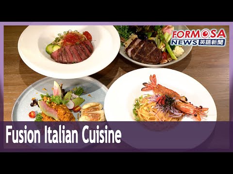 Restaurante italiano oferece espaguete com repolho em conserva em menu de cozinha de fusão