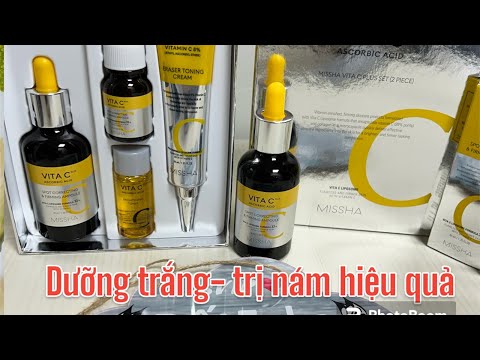 Vitamina C của Missha. Tinh chất - kem dưỡng trắng- trị nám hiệu quả của Missha. #ĐốtFake #Missha
