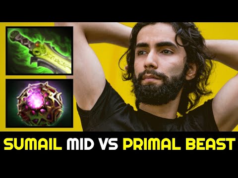 SUMAIL Mid vs PRIMAL BEAST with Octarine Core Build Void Spirit Dota 2