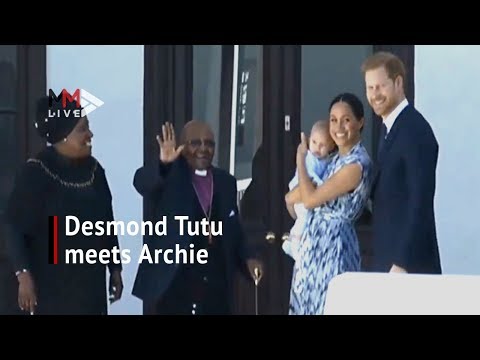 Harry and Meghan take little Archie to meet Tutu