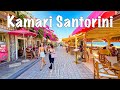 Kamari Santorini, Beach, walking tour 4k, 2023