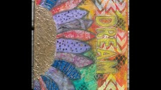 Mixed Media Canvas/ Mixed media Sunflower/ Fast-foward Version