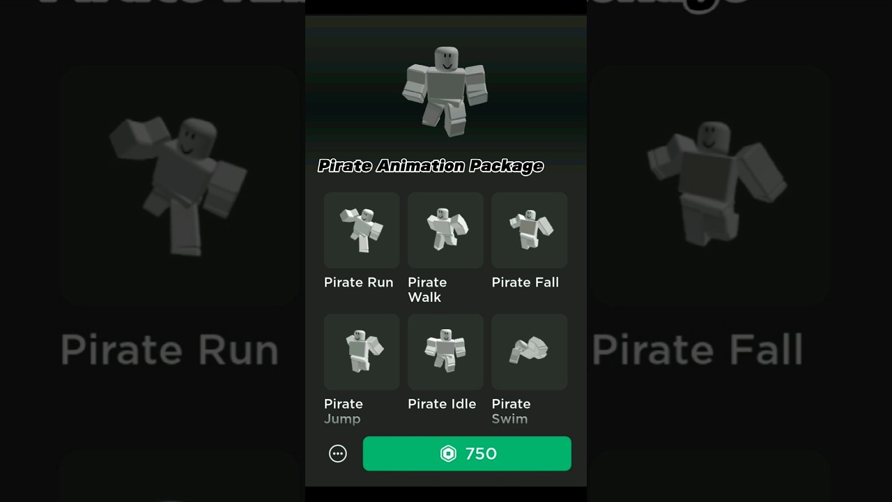 Pirate Animation Showcase! #roblox #viral #shortvideos #youtubeshorts #trendingshorts