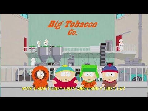 ♪ The cigarette Song ♪ lyrics karaoke - South Park - Butt Out