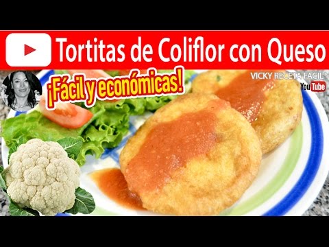CÓMO HACER TORTITAS DE COLIFLOR CON QUESO | Vicky Receta Facil Video