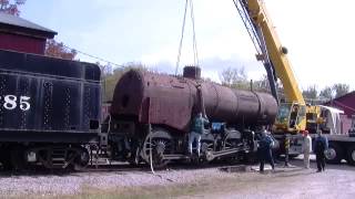 preview picture of video 'Chicago & North Western No. 1385 Boiler Removal'