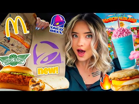 Eating ALL NEW Fast Food Items For 24 HOURS!