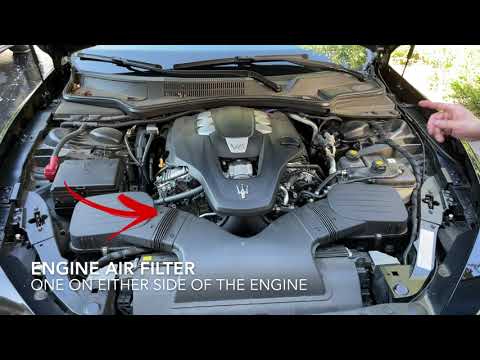 2018-2024 Maserati Ghibli Air Filter Change (Engine + Cabin)
