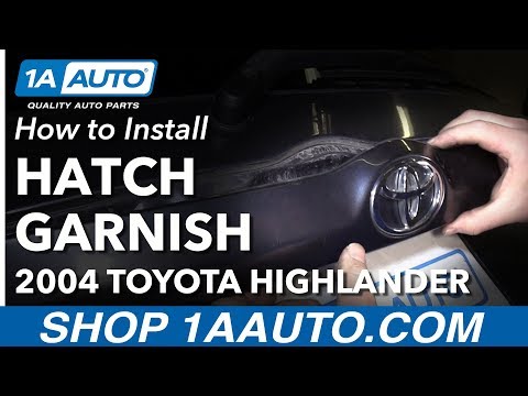 How to Replace Rear Hatch Exterior Trim Garnish 00-07 Toyota Highlander