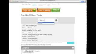 Filter Words with Scrabble Word Finder