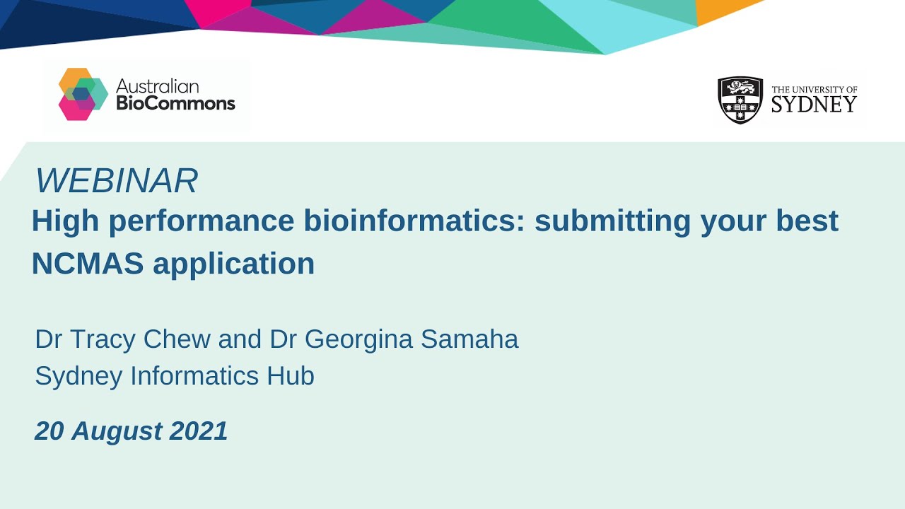 High performance bioinformatics: submitting your best NCMAS application